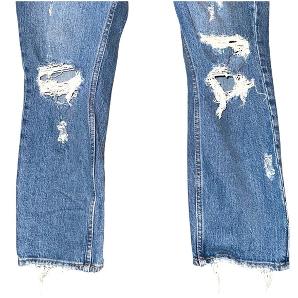 ABERCROMBIE & FITCH Curve Love The Mom High Rise Jean Distressed Size 28/6R - Picture 7 of 14